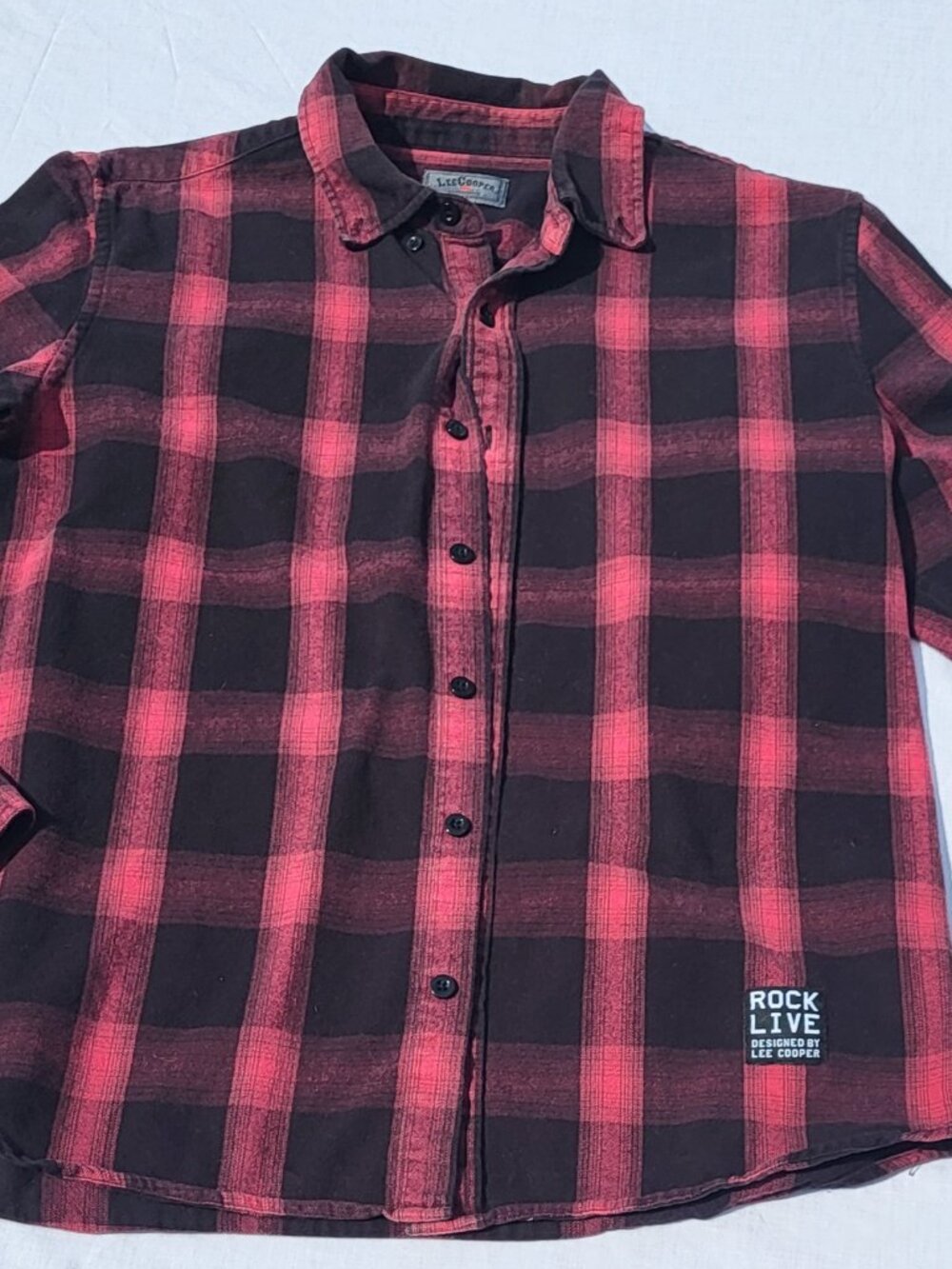 Lee Cooper Shirt Men's Large Plaid Flannel East London Rock Grunge Streetwear